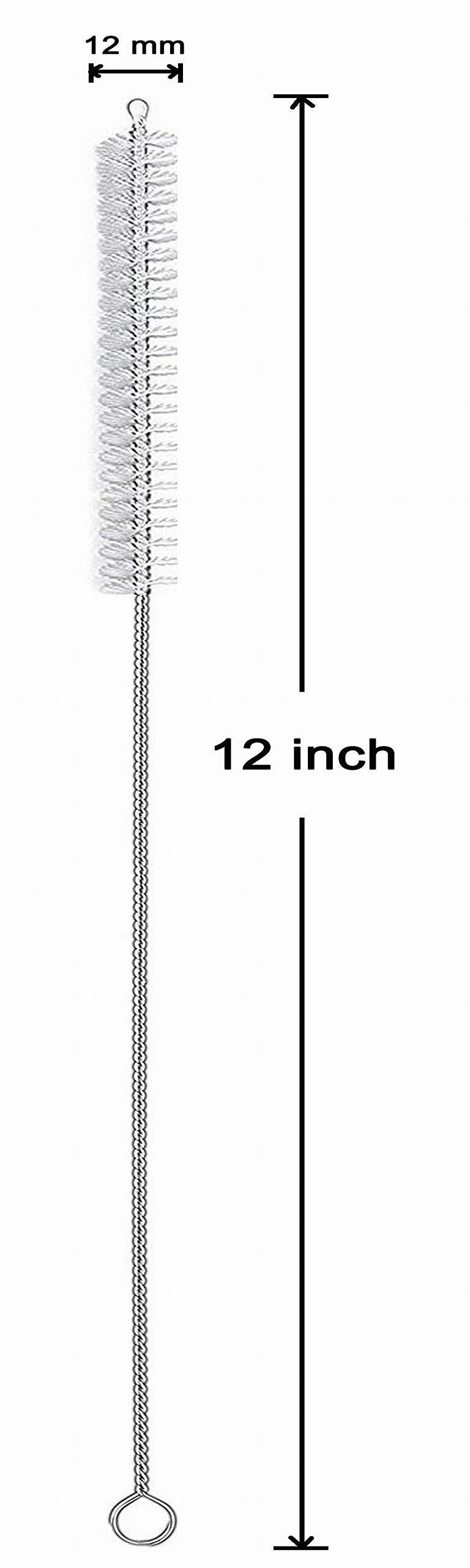 Afuufa Straw Cleaner Brush For Stanley Extra Long 12 Inch, Extra Wide 12Mm Diam For 40/30/20 Oz Stanley Mug, Nylon Bristles And